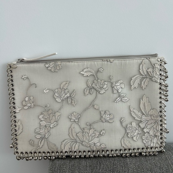 Zimmermann Handbags - Zimmermann Elegant Silver Floral Wristlet